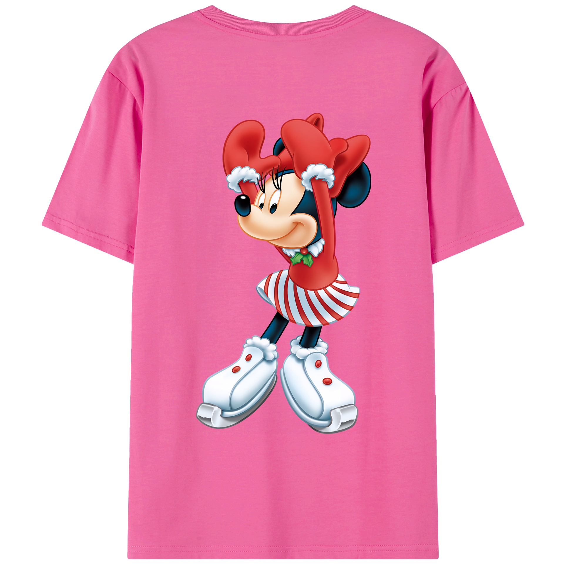 ミッキーマウス Mickey Mouse レディース半袖Tシャツ(バックプリント)